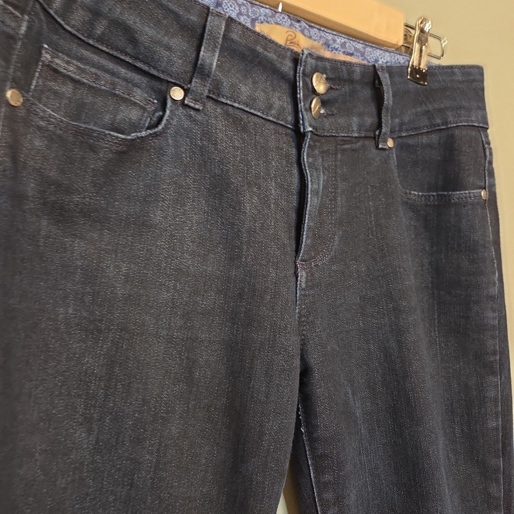 Paige Hidden Hills Bootcut Jeans Womens 29 Dark Wash Stretch Denim Y2K‎ Low Rise